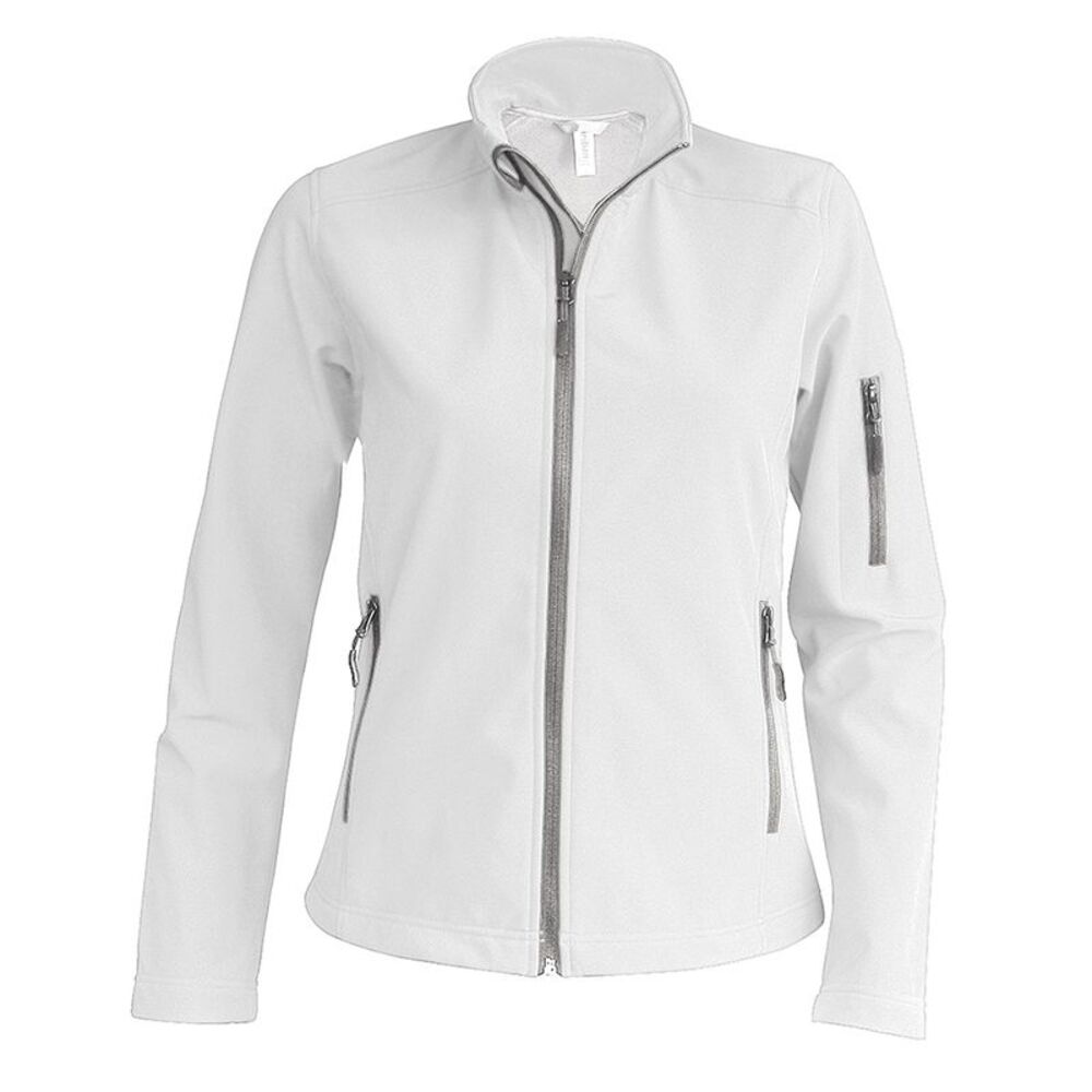 Kariban Womens/Ladies Soft Shell Jacket / White